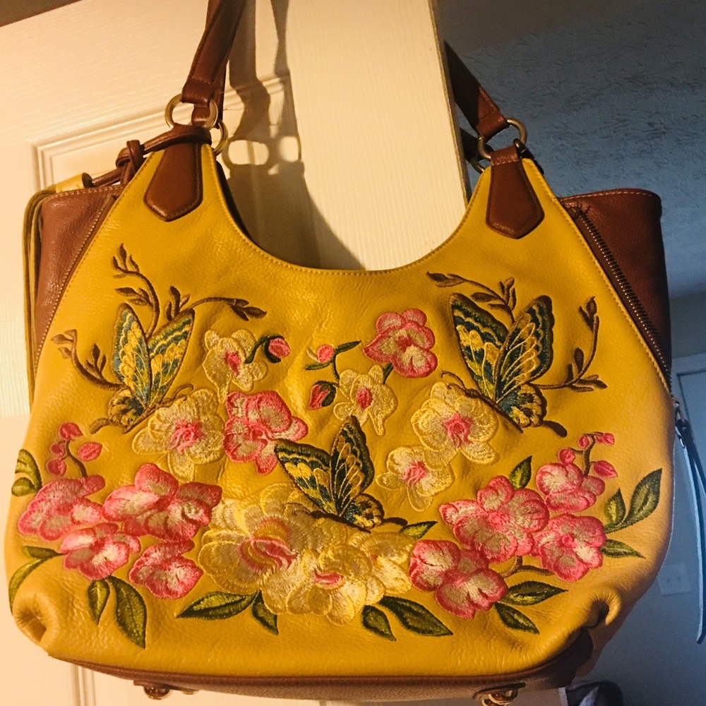 Rare Shariff butterfly hobo handbag.